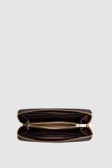Internal product shot of the Oroton Grace Zip Around Wallet in Burnt Umber and Premium saffiano leather for Women .