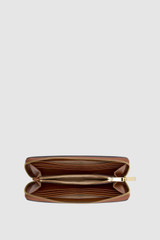 Internal product shot of the Oroton Grace Zip Around Wallet in Cinnamon and Premium saffiano leather for Women .