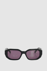 Detail product shot of the Oroton Fleur Brown Mono Sunglasses in Black and Premium acetate frame for Women .