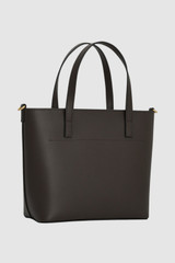 Back product shot of the Oroton Polly Smooth Small Tote in Espresso and Premium smooth leather for Women .