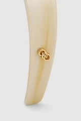 Internal product shot of the Oroton Daphne Headband in Shell/Brass and Acetate and brass material for Women .