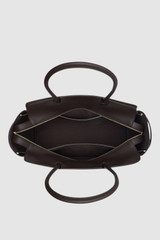 Internal product shot of the Oroton Cleo Smooth Work Tote in Dark Chocolate and Premium smooth leather for Women .