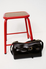 Detail product shot of the Oroton Cleo Crackle Shoulder Bag in True Chocolate and Premium crackle leather for Women .