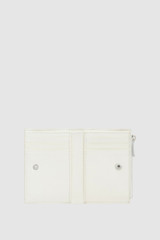 Internal product shot of the Oroton Cecile Smooth 10 Credit Card Mini Zip Wallet in Warm White and Premium smooth leather for Women .