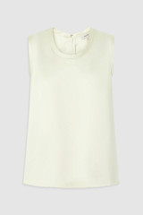 Front product shot of the Oroton Double Satin Tank in Champagne and 100% viscose fabric for Women .