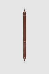 Front product shot of the Oroton Mica Burnished Leather Bag Strap in Dark Chestnut and Premium smooth, vegetable-tanned leather for Women .