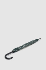 Front product shot of the Oroton Parker Large Umbrella in Evergreen/Cream and 100% polyester material for Women .