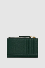 Back product shot of the Oroton Eve 12 Credit Card Zip Wallet in Evergreen and Soft lapura material for Women .
