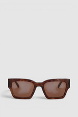 Front product shot of the Oroton Stevie Sunglasses in Biscuit Tort and Handcrafted acetate frame for Women .