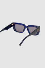 Back product shot of the Oroton Spencer Sunglasses in Dark Navy and Handcrafted acetate frame for Women .