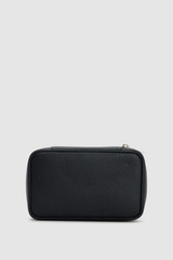 Back product shot of the Oroton Oscar Pebble Tech Case in Black and Premium pebble leather for Men .