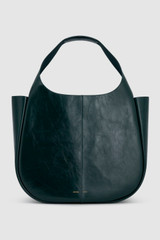 Front product shot of the Oroton Emilia Crackle Large Tote in Shade Green and Premium crackle leather for Women .