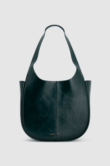 Front product shot of the Oroton Emilia Crackle Tote in Shade Green and Premium crackle leather for Women .