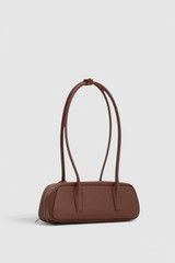 Back product shot of the Oroton Louisa Smooth Mini Baguette in Chestnut and Premium smooth leather for Women .