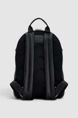 Back product shot of the Oroton Oscar Pebble Backpack in Black and Premium pebble leather for Men .