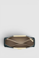Internal product shot of the Oroton Miriam Smooth Day Bag in Shade Green and Split cow leather for Women .