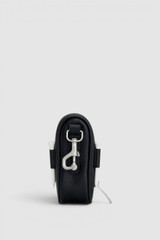 Back product shot of the Oroton Luca Pebble Golf Keyring Pouch in Black and Premium pebble leather for Men .