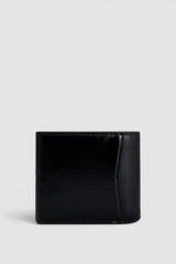 Back product shot of the Oroton Jordan Crackle Bifold Wallet in Black and Premium crackle leather for Men .