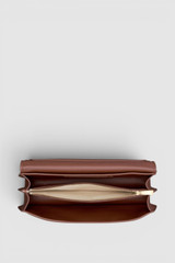 Internal product shot of the Oroton Ava Smooth Shoulder Bag in Chestnut and Smooth cow leather for Women .