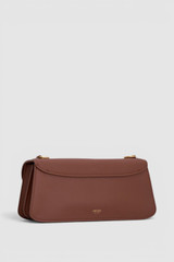 Back product shot of the Oroton Ava Smooth Shoulder Bag in Chestnut and Smooth cow leather for Women .