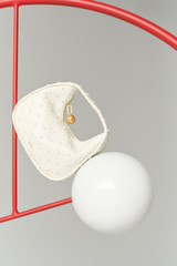Detail product shot of the Oroton Clara Studded Mini Bag in Warm White and Smooth cow leather for Women .