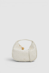 Front product shot of the Oroton Clara Studded Mini Bag in Warm White and Smooth cow leather for Women .