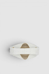 Internal product shot of the Oroton Clara Studded Mini Bag in Warm White and Smooth cow leather for Women .