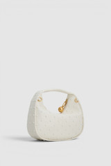 Back product shot of the Oroton Clara Studded Mini Bag in Warm White and Smooth cow leather for Women .