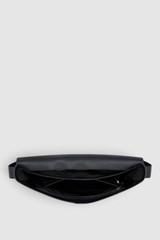 Internal product shot of the Oroton Nicholas Smooth Satchel Messenger in Black and Soft nappa cow leather for Men .
