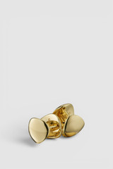 Front product shot of the Oroton Banks Huggie in Gold and Premium brass material for Women .