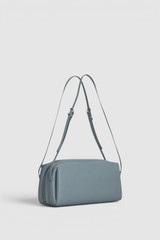 Back product shot of the Oroton Charlie Smooth Shoulder Bag in Dusk Blue and Smooth sheep leather for Women .