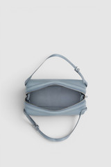 Internal product shot of the Oroton Charlie Smooth Shoulder Bag in Dusk Blue and Smooth sheep leather for Women .
