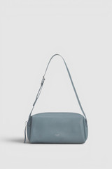 Front product shot of the Oroton Charlie Smooth Shoulder Bag in Dusk Blue and Smooth sheep leather for Women .