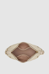 Internal product shot of the Oroton Dorit Hobo Bag in Ecru and Premium pebble leather for Women .