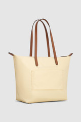 Back product shot of the Oroton Lilly Nylon Light Weight Tote Bag in Buttermilk/Cognac and Nylon material for Women .