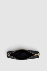 Internal product shot of the Oroton Eve Crackle Mini Baguette in Black and Premium crackle leather for Women .