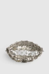 Internal product shot of the Oroton Bailey Shoulder Bag in Shiny Silver and Brass material for Women .