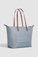 Back product shot of the Oroton Lilly Nylon Light Weight Tote Bag in Slate/Cognac and Nylon material for Women .