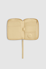 Internal product shot of the Oroton Eve Zip Travel Wallet in Buttermilk and Premium pebble leather for Women .