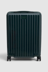 Front product shot of the Oroton Jet Carry On Roller Case in Dark Evergreen and Durable polycarbonate shell for Women .