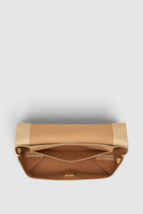 Internal product shot of the Oroton Etta Smooth Broidery Medium Clutch in Butterscotch and Smooth cow leather for Women .
