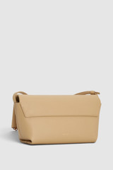 Back product shot of the Oroton Etta Smooth Broidery Medium Clutch in Butterscotch and Smooth cow leather for Women .