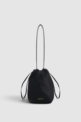 Front product shot of the Oroton Maple Satin Mini Bag in Black and Satin fabric material for Women .