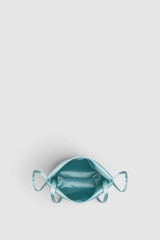 Internal product shot of the Oroton Maple Satin Mini Bag in Aquamarine and Satin fabric material for Women .