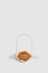 Internal product shot of the Oroton Maple Satin Mini Bag in Peach and Satin fabric material for Women .