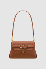 Front product shot of the Oroton Margot Small Top Handle in Whiskey and Premium pebble leather for Women .