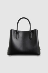 Back product shot of the Oroton Muse Small Three Pocket Day Bag in Black and Saffiano And Smooth Leather for Women .