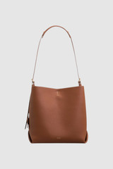 Front product shot of the Oroton Margot Hobo in Whiskey and Pebble leather for Women .