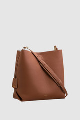 Detail product shot of the Oroton Margot Hobo in Whiskey and Pebble leather for Women .
