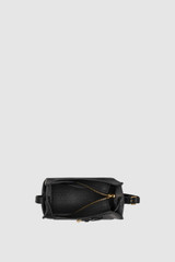 Internal product shot of the Oroton Margot Tiny Bucket Bag in Black and Premium pebble leather for Women .